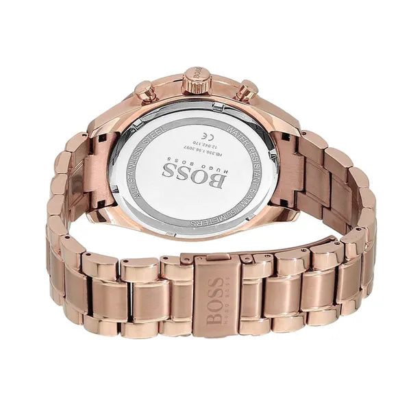 Hugo Boss Trophy férfi karóra, rozéarany acél, kronográf, 44 mm, WR50