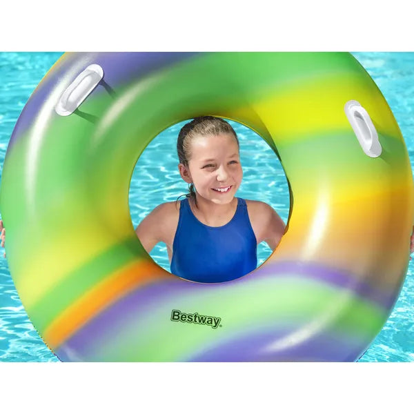 Bestway színes felfújható úszógumi 119 cm, 2 kapaszkodóval