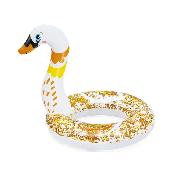 Bestway felfújható gyermek úszógumi, csillámos hattyú, 61 cm