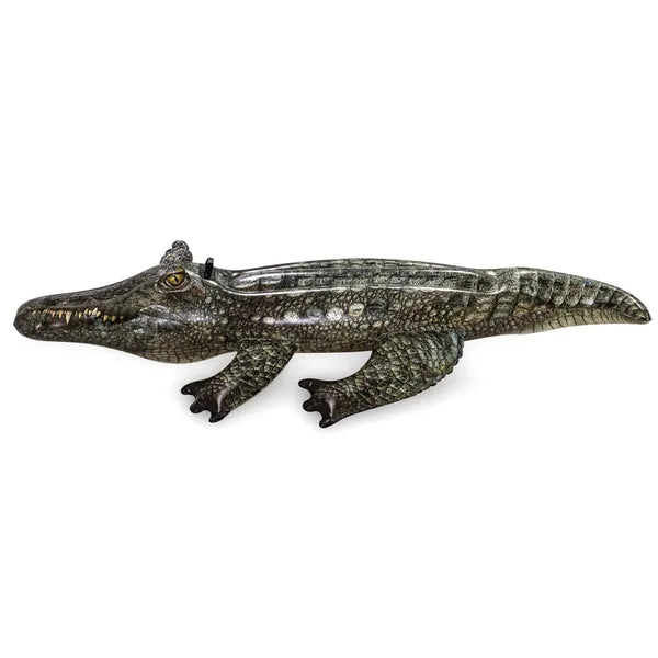 Felfújható krokodil úszógumi 193x94 cm, PVC, 45 kg teherbírás, 3+