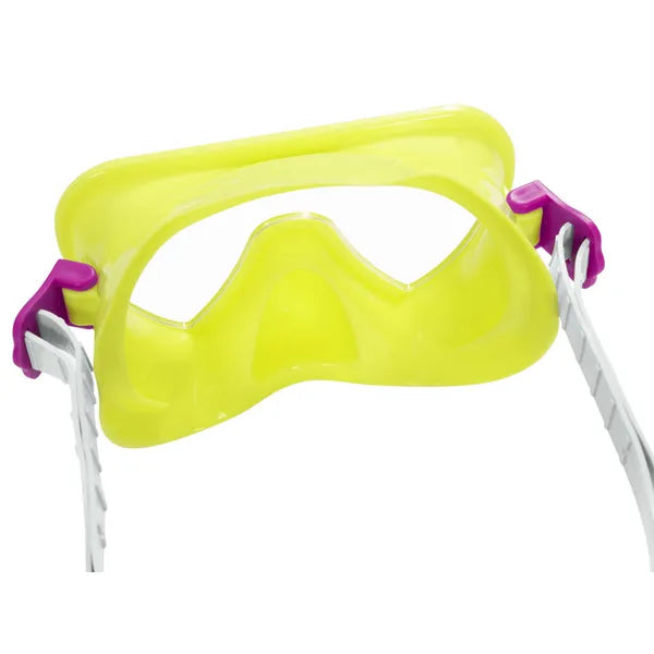 Bestway gyerek snorkel maszk és pipa szett, 3+, UV, sárga-rózsaszín