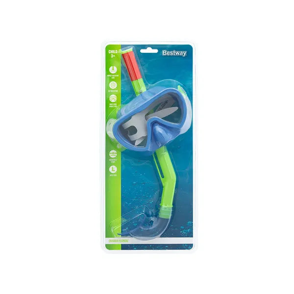 Bestway gyerek búvármaszk és sznorkel szett, 3+ év, UV védett lencse