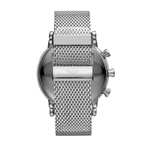 Emporio Armani Aviator AR11104 férfi kronográf karóra, 43 mm, ezüst acél