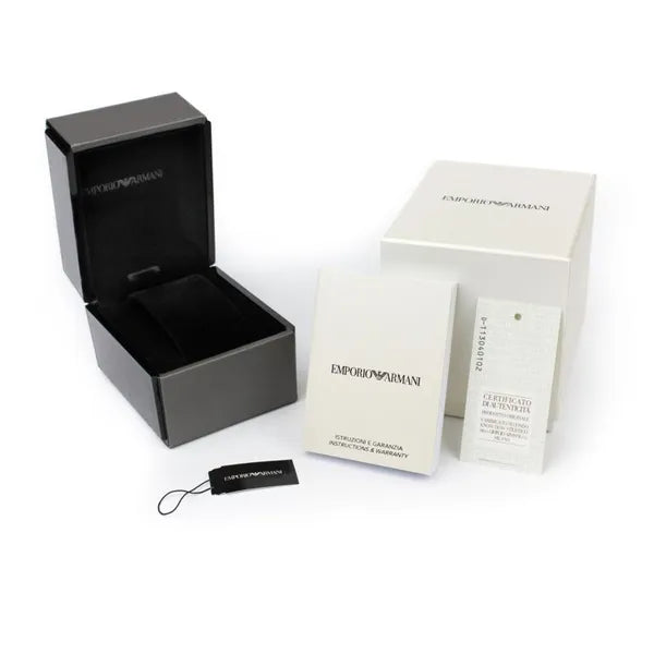 Emporio Armani Aviator AR11104 férfi kronográf karóra, 43 mm, ezüst acél