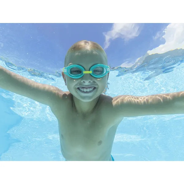 Bestway gyerek úszószemüveg 7+, UV-szűrős, állítható, Aqua Burst