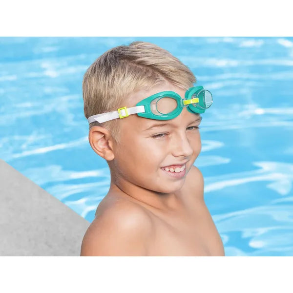 Bestway gyerek úszószemüveg 7+, UV-szűrős, állítható, Aqua Burst