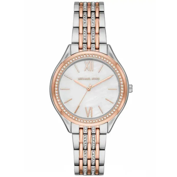 Michael Kors MK7077 Mindy női karóra, rozé-ezüst nemesacél, cirkónia, 36 mm