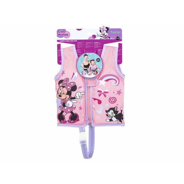 Bestway Minnie úszómellény S/M, 11–19 kg, UPF 50+, habbetéttel
