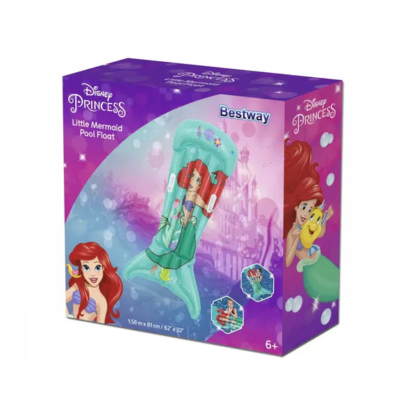 Bestway Disney Ariel sellőfarok felfújható matrac 158×81 cm, 6+, 45 kg