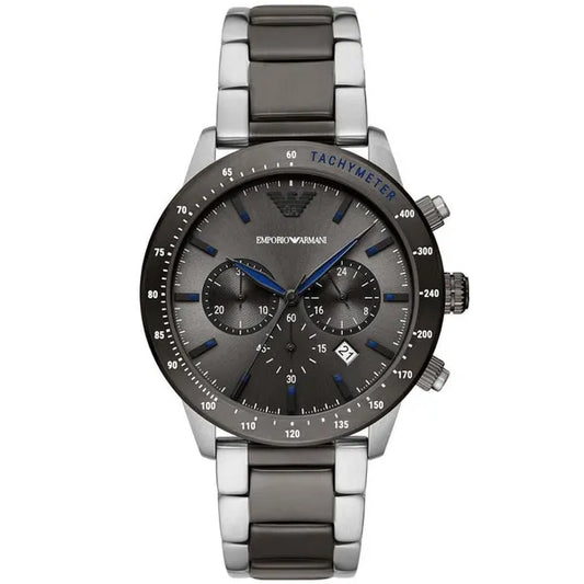 Emporio Armani AR11391 Mario férfi rozsdamentes acél kronográf karóra 43 mm