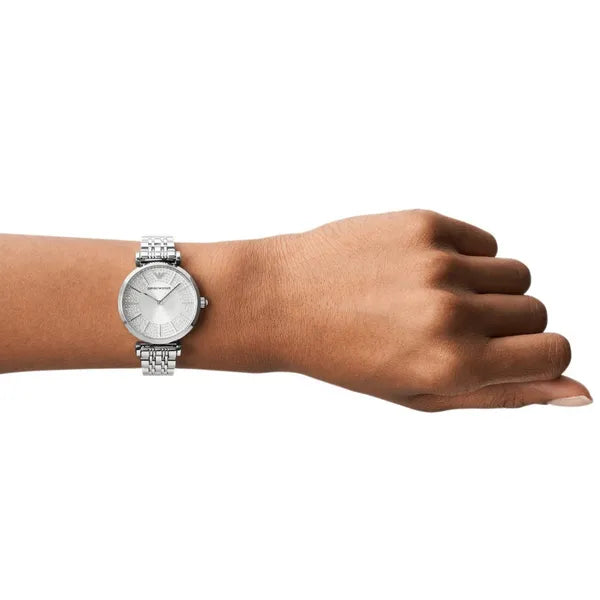 Emporio Armani női karóra AR11445, 32 mm, rozsdamentes acél, ezüst