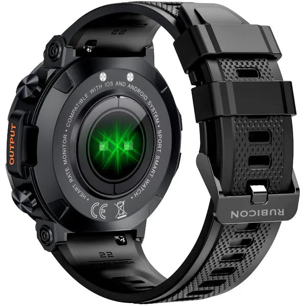 Rubicon RNCE95 férfi okosóra, 1.39'' IPS kijelző, BT hívás, SpO2, IP67