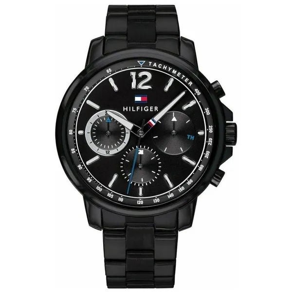 Tommy Hilfiger Landon férfi karóra, fekete rozsdamentes acél, 46 mm
