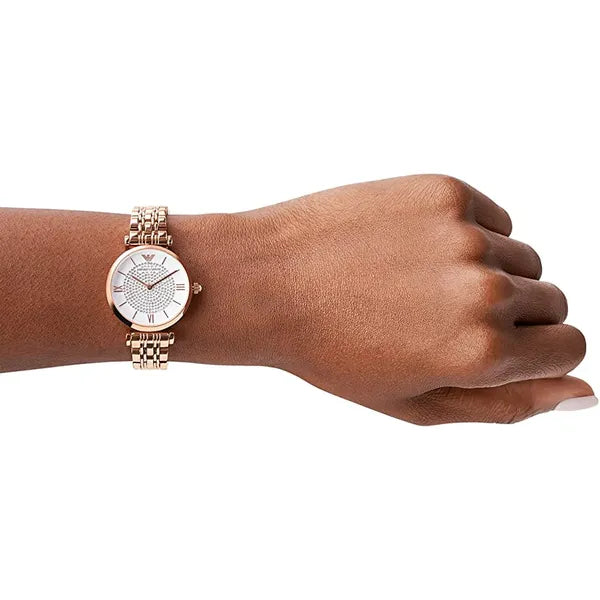 Emporio Armani AR11244 Gianni T-Bar női karóra, rozéarany 36 mm