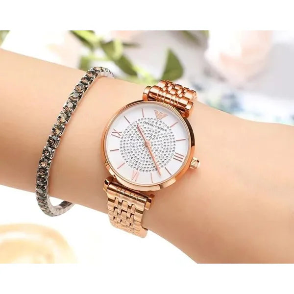 Emporio Armani AR11244 Gianni T-Bar női karóra, rozéarany 36 mm