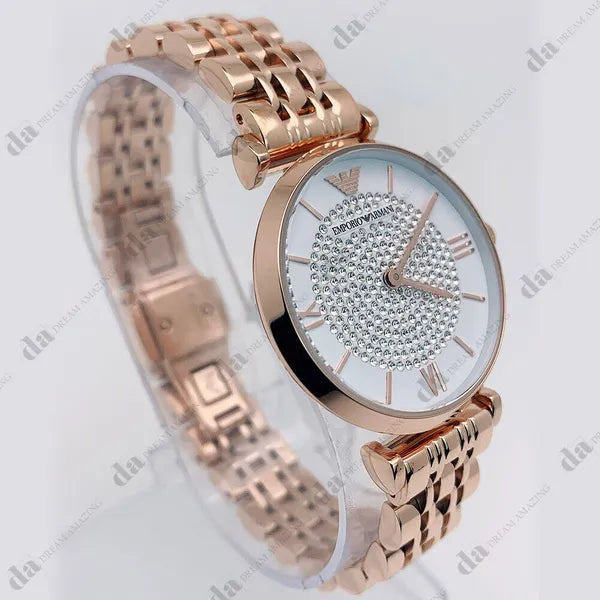 Emporio Armani AR11244 Gianni T-Bar női karóra, rozéarany 36 mm
