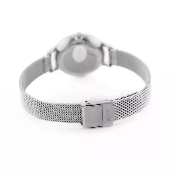 Ezüst női kvarc karóra 30 mm, hálós fém szíj, Pacific X6133-01