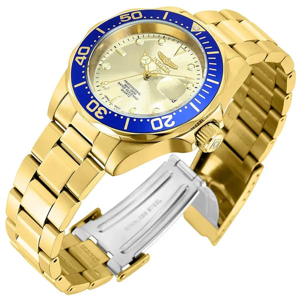Invicta Pro Diver férfi karóra – 40 mm, WR200, arany rozsdamentes acél