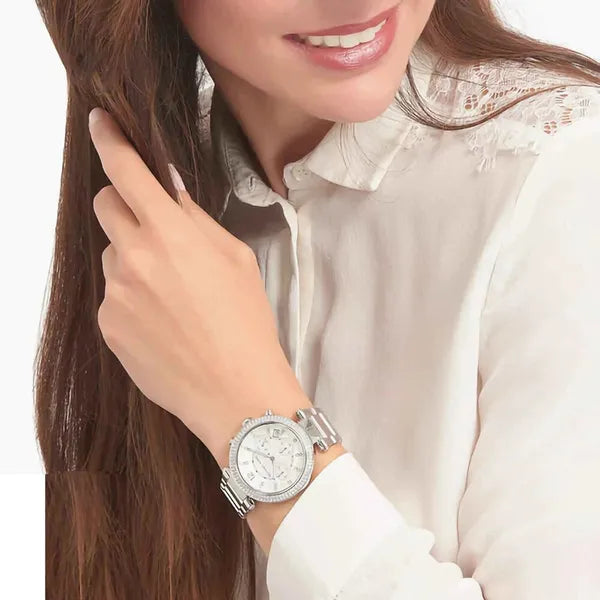 Michael Kors Parker MK5491 női karóra, rozéarany, kronográf WR100