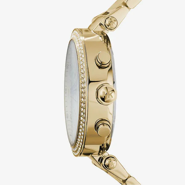 Michael Kors Parker női arany kronográf karóra, 39 mm, 10 ATM