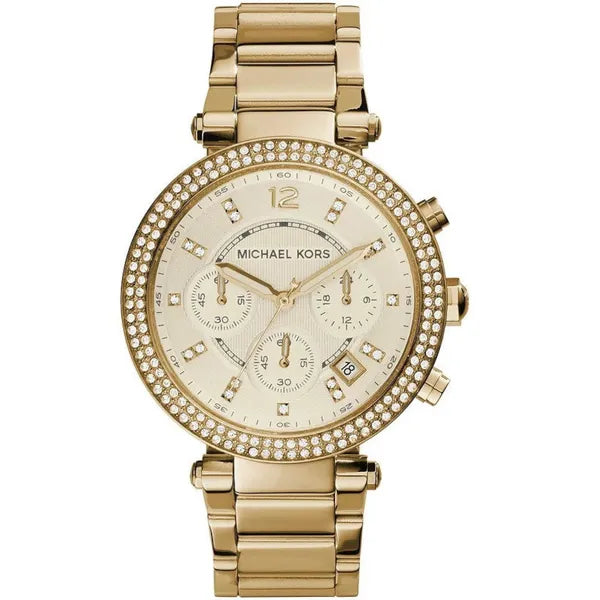 Michael Kors Parker női arany kronográf karóra, 39 mm, 10 ATM