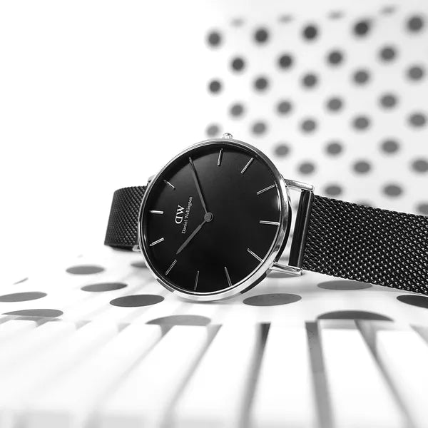 Daniel Wellington Petite Ashfield női karóra 36 mm, fekete-acél, quartz