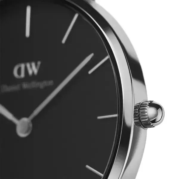 Daniel Wellington Petite Ashfield női karóra 36 mm, fekete-acél, quartz