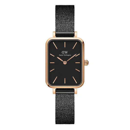 Daniel Wellington Quadro DW00100433 női karóra, fekete, rozéarany, 20 mm
