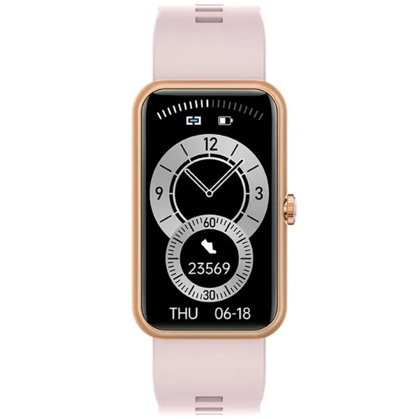 Rubicon RNCE83 női okosóra IP68, vérnyomásmérő, rózsaarany/pink, 1,47" TFT