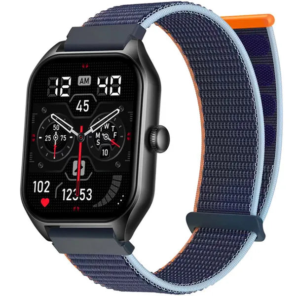 Rubicon unisex okosóra 1,85'' IPS, Bluetooth hívás, kék nylon szíj