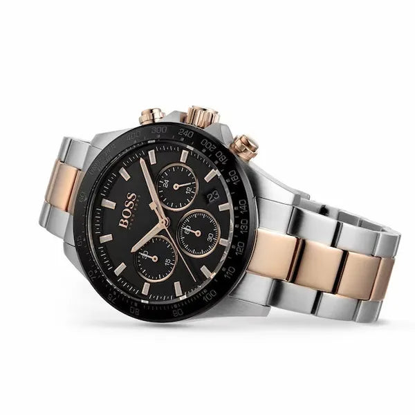 Hugo Boss Hero férfi kronográf karóra, rozéarany-ezüst, 43 mm (1513757)