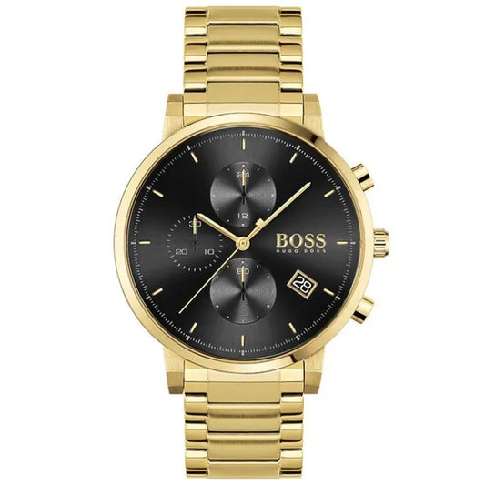 Hugo Boss Integrity férfi karóra, arany acél, kronográf, 43 mm, WR50