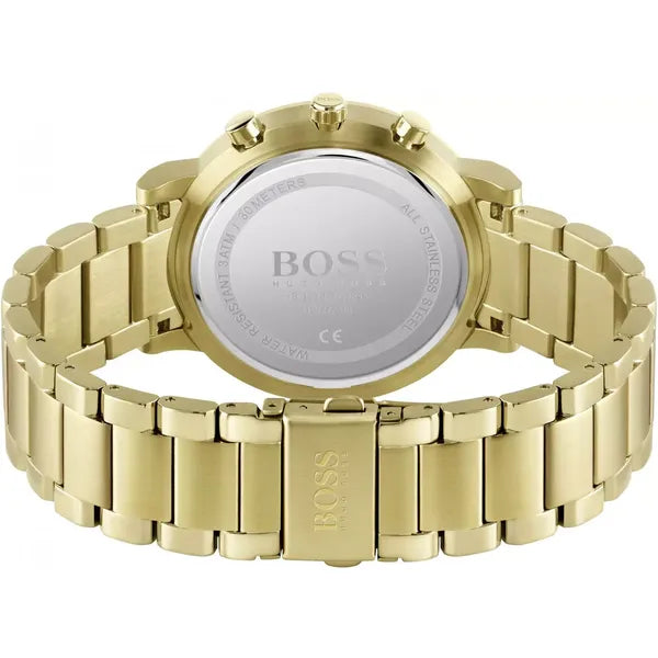 Hugo Boss Integrity férfi karóra, arany acél, kronográf, 43 mm, WR50