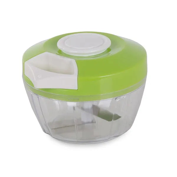 Kézi nagyméretű zöldség- és hagymavágó, 3 pengével, 300 ml, zöld