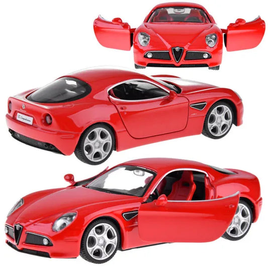 Alfa Romeo 8C Competizione fém autómodell 1:32, fény-hang, nyitható ajtó