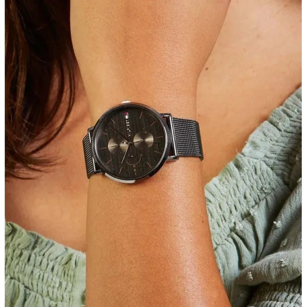Tommy Hilfiger Jenna női karóra, grafit rozsdamentes acél, 38 mm