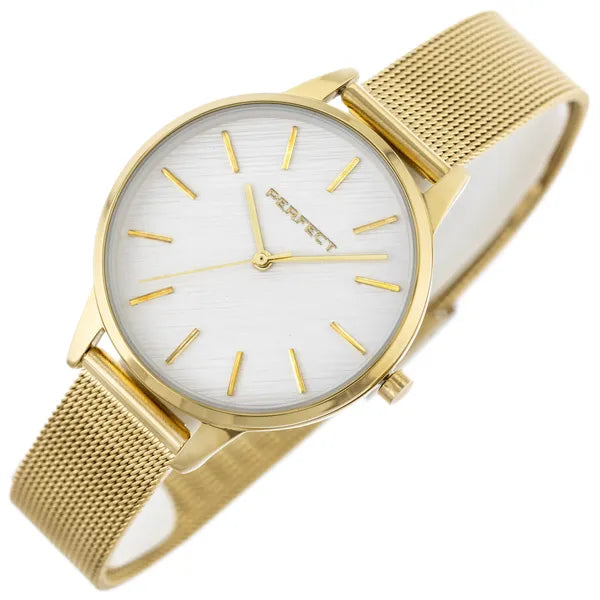 Perfect F374-03 női karóra arany fémszíj 34 mm díszdobozzal
