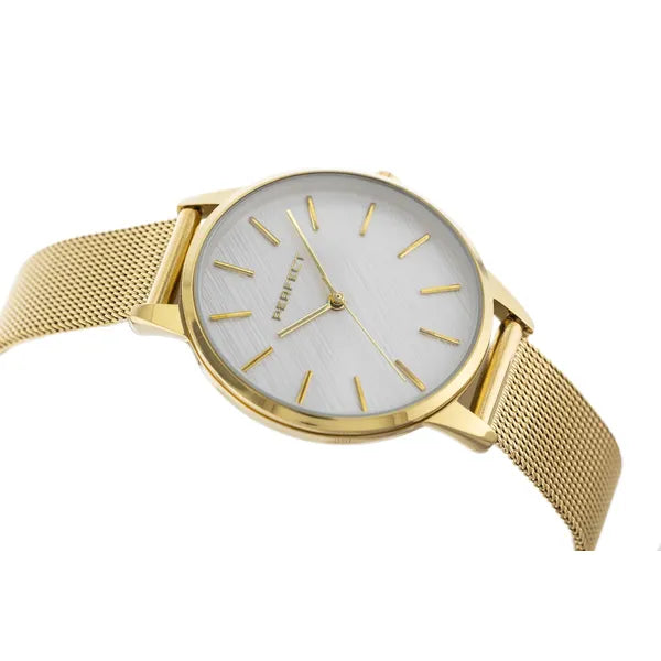 Perfect F374-03 női karóra arany fémszíj 34 mm díszdobozzal