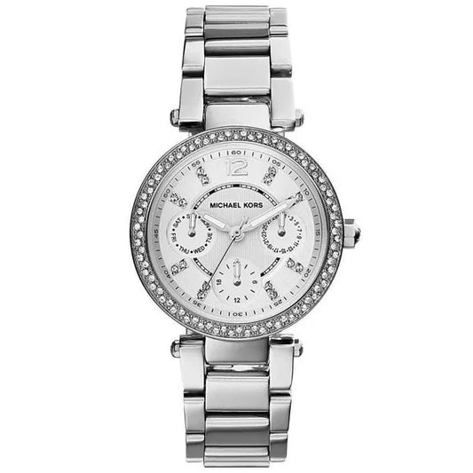 Michael Kors Mini Parker MK5615 női karóra, ezüst acél, 33 mm, WR100