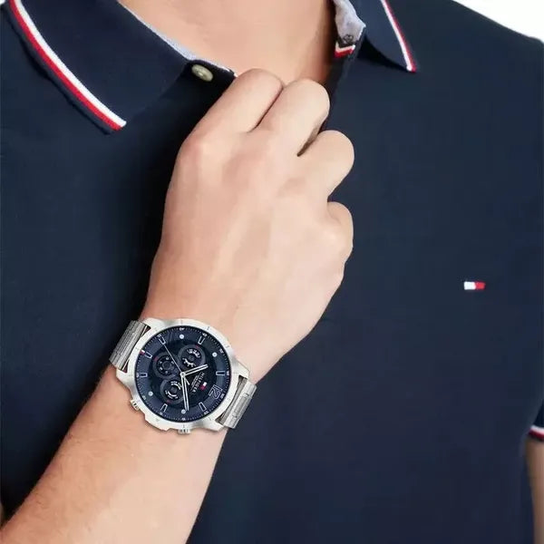 Tommy Hilfiger Luca férfi karóra, 50 mm, acél tok és szíj, 5 ATM