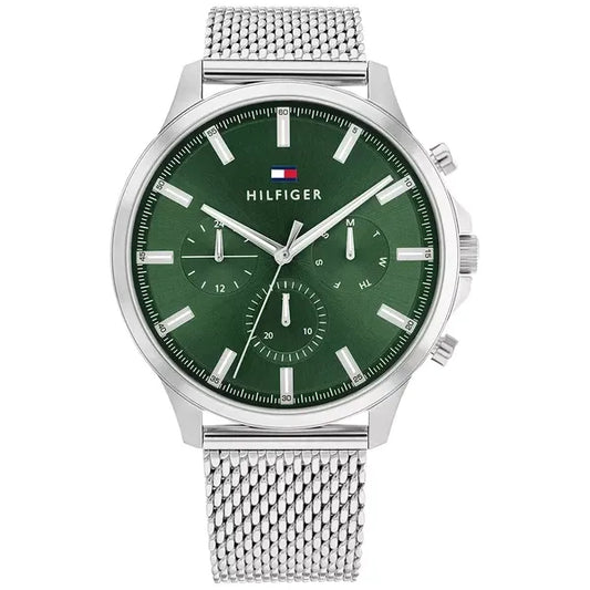 Tommy Hilfiger Ryder férfi karóra, zöld számlap, 44 mm, rozsdamentes acél