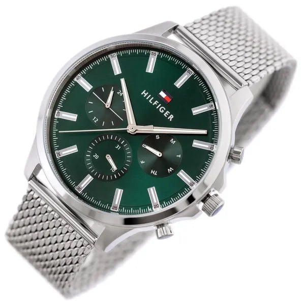 Tommy Hilfiger Ryder férfi karóra, zöld számlap, 44 mm, rozsdamentes acél
