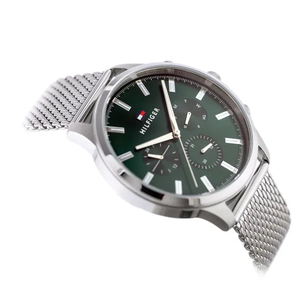 Tommy Hilfiger Ryder férfi karóra, zöld számlap, 44 mm, rozsdamentes acél