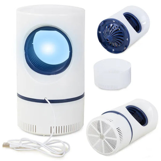 USB UV szúnyog- és rovarcsapda lámpa, 5 W, 365 nm, 21 cm, fehér/kék