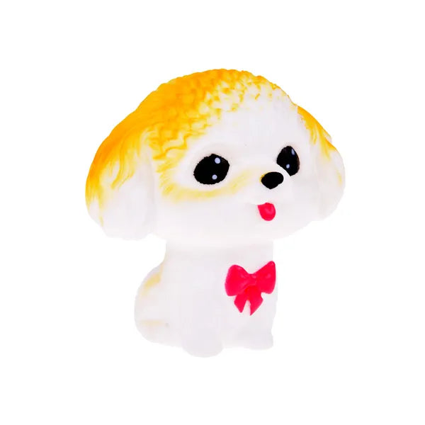 6 darabos gumiból készült sípoló kutyus figura szett, 7 cm