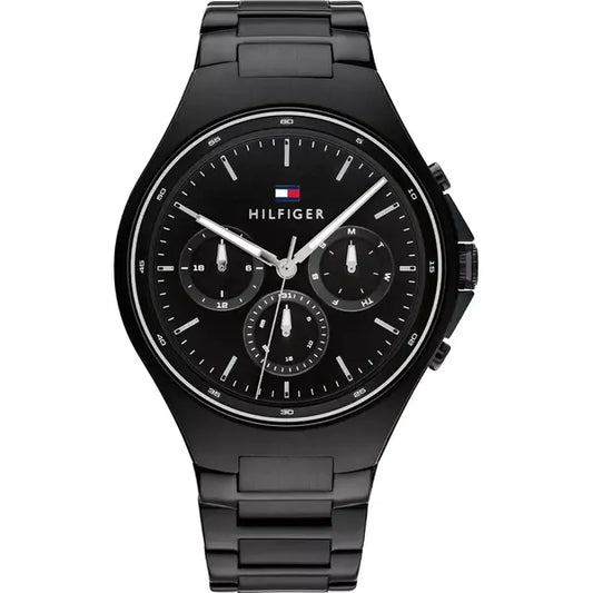 Tommy Hilfiger 1792055 férfi karóra, fekete, 44 mm, acél, WR50
