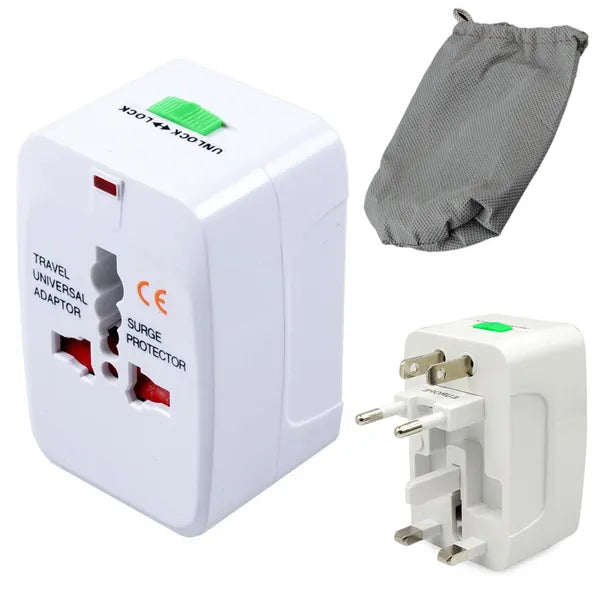 Univerzális világutazó konnektor adapter, 250 V/10 A, LED-jelző