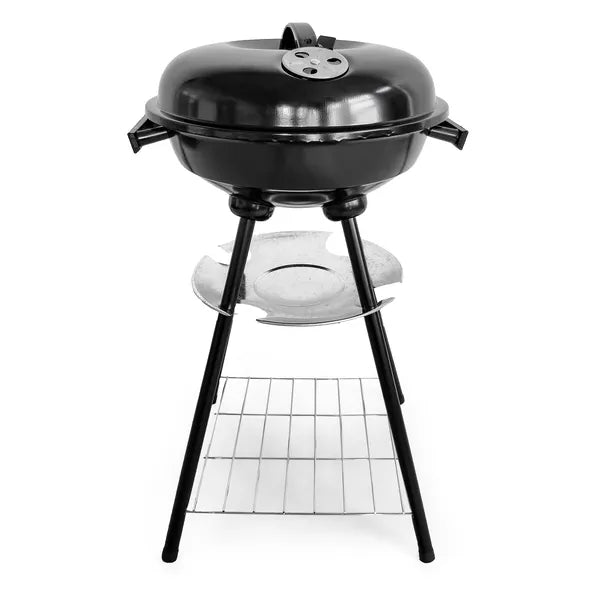Kerti faszenes grillsütő fedéllel, hamutálcával, Ø34 cm