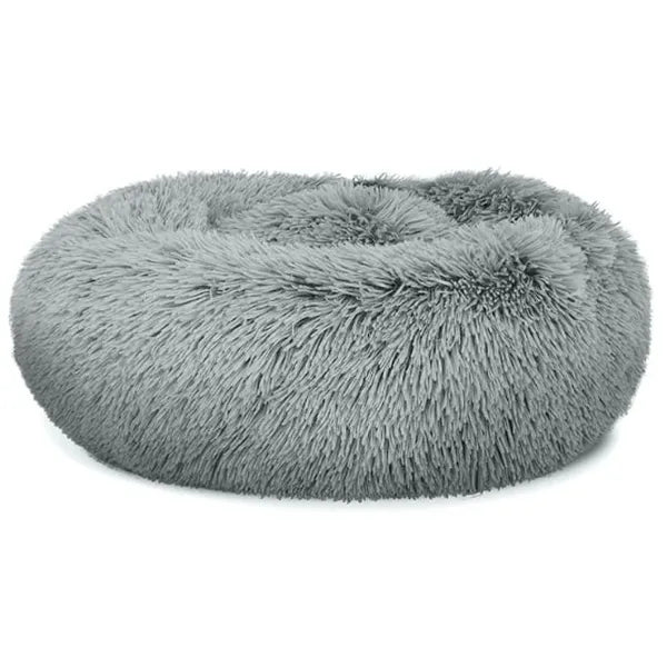 Univerzális plüss kisállat fekhely, 40 cm, világosszürke, csúszásgátlós alj