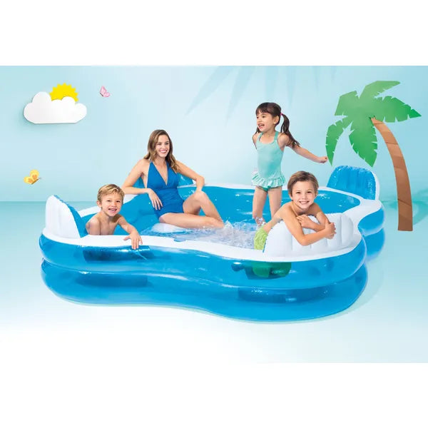 Intex felfújható kerti medence ülésekkel 229x229x69 cm, 990 l